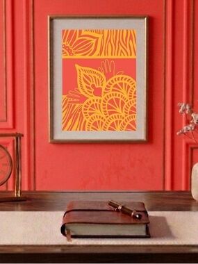 Painting By Khephra Vibrant Orange and Yellow Patterned Notebook